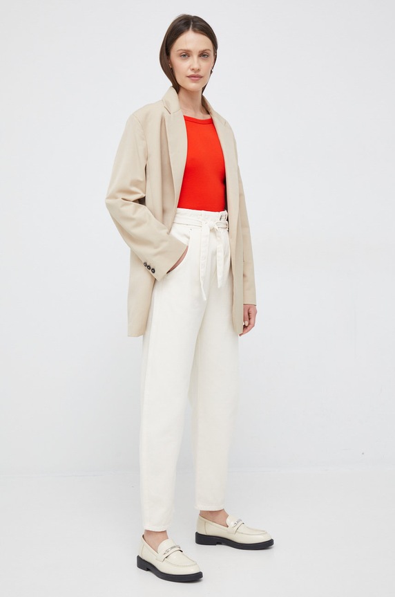 United Colors of Benetton jeansy 4DUKDF008.074. beżowy AW22