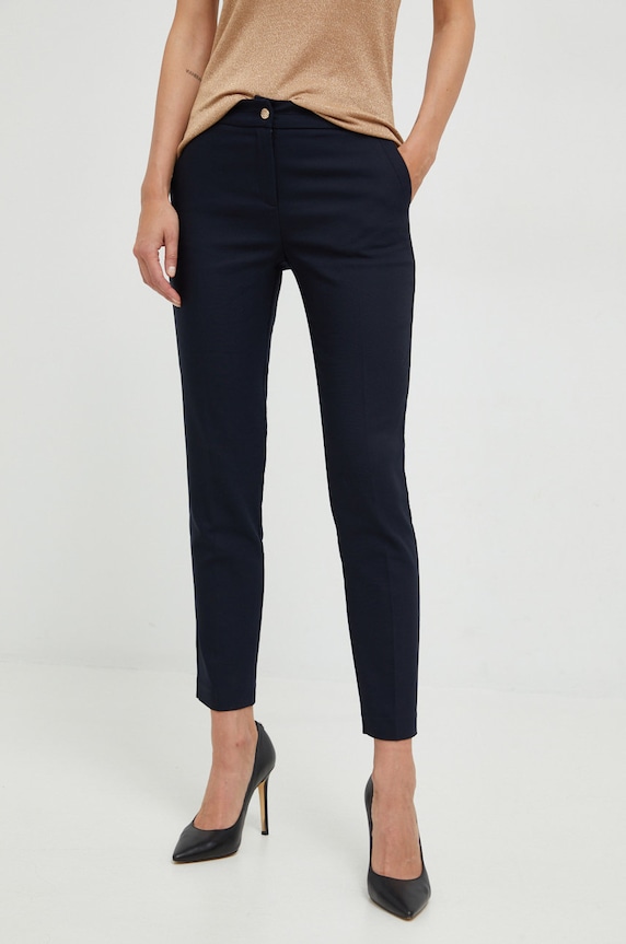 Morgan pantaloni drept bleumarin PLIME.F.MARINE