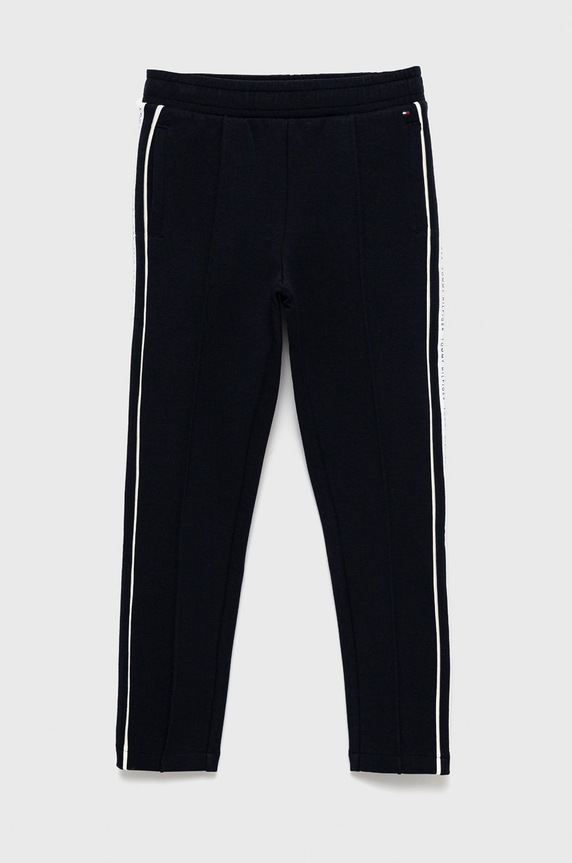 Tommy Hilfiger spodnie dresowe dziecięce z elastanem granatowy KG0KG06599.9BYY