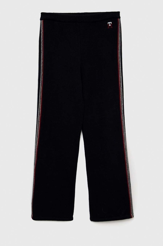 Tommy Hilfiger spodnie dziecięce dzianina granatowy KG0KG06982.9BYY