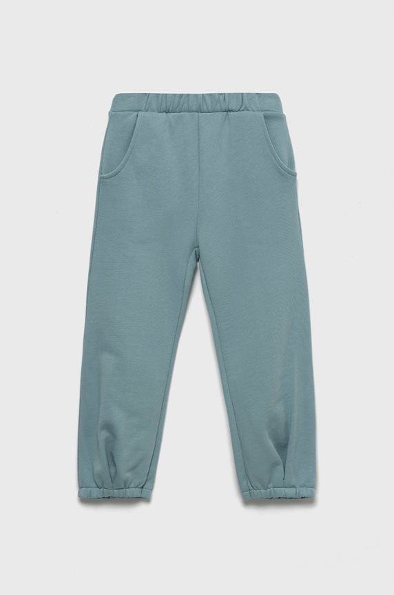 United Colors of Benetton spodnie dresowe bawełniane dziecięce bawełna niebieski 3QLAGF015.P