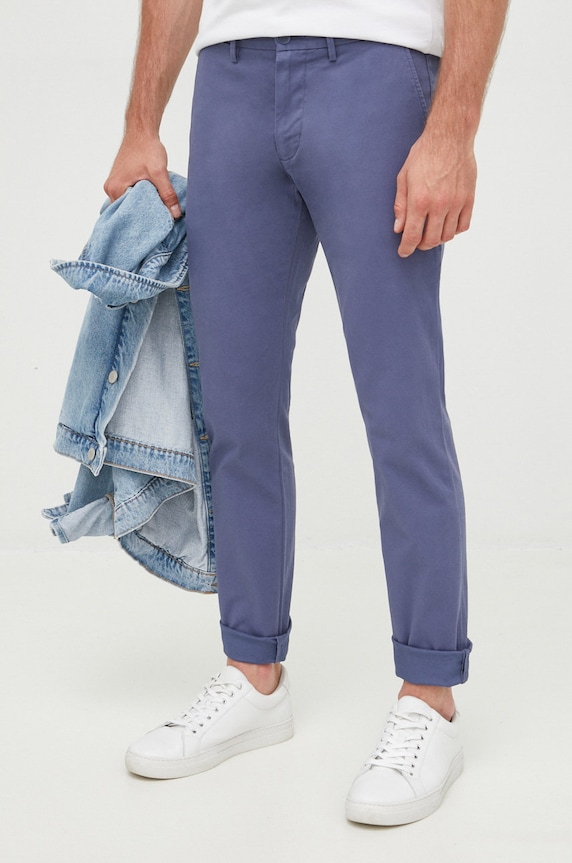 Nohavice Tommy Hilfiger chinos modrá MW0MW26619.9BYY