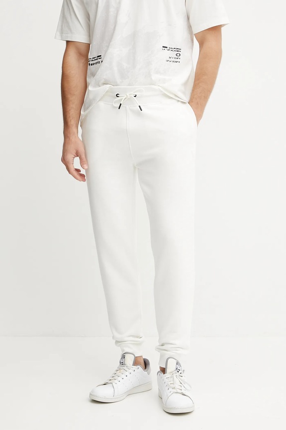 Παντελόνι φόρμας Guess πλεκτό ύφασμα λευκό Z2YB22.KAIJ1