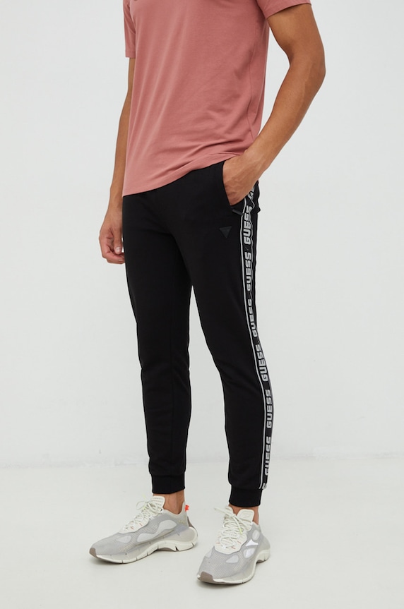 Guess pantaloni de trening tricotaj negru Z2YB19.K6ZS1