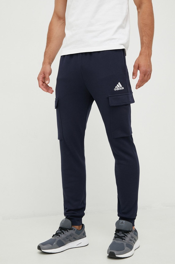 adidas spodnie dresowe Essentials dzianina granatowy HL2232