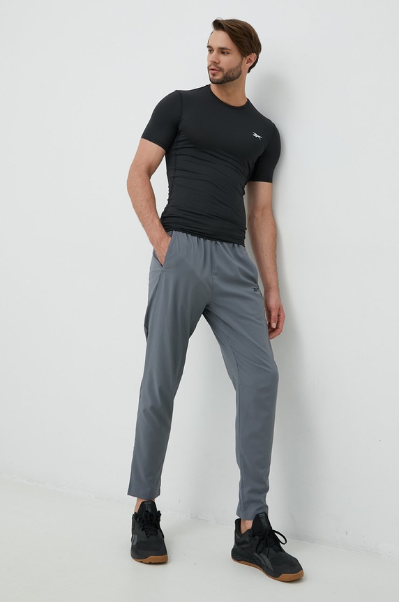 Reebok edzőnadrág Workout Ready FK6201 szürke AW22