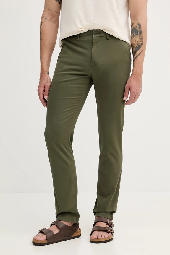Tommy Hilfiger nohavice chinos zelená MW0MW25964.9BYY