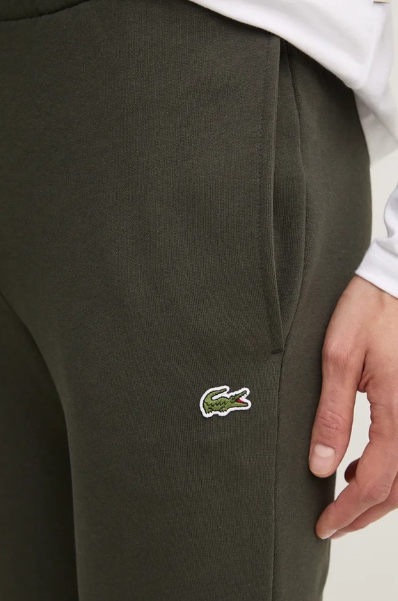 Lacoste spodnie dresowe męskie z bawełną zielony XH9624