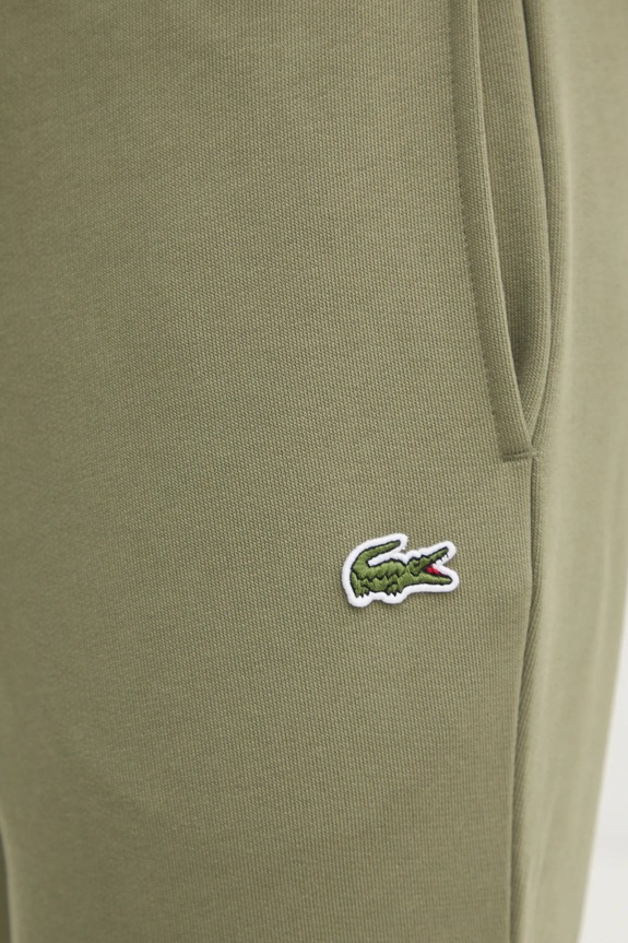 Lacoste pantaloni de trening bărbați cu bumbac verde XH9624