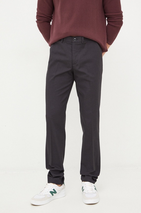 Sisley spodnie 49Z7SF015.903 czarny AW22