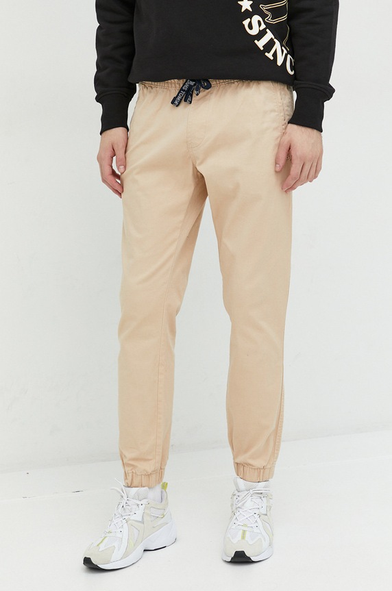 Παντελόνι Tommy Jeans με ελαστάν μπεζ DM0DM14471.9BYY