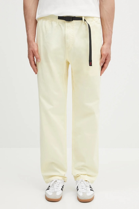 Gramicci pantaloni de bumbac Gramicci Pant galben G102.OGT