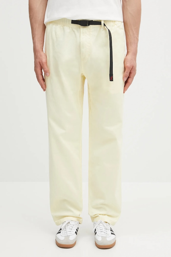 Gramicci pantaloni de bumbac Gramicci Pant galben G102.OGT
