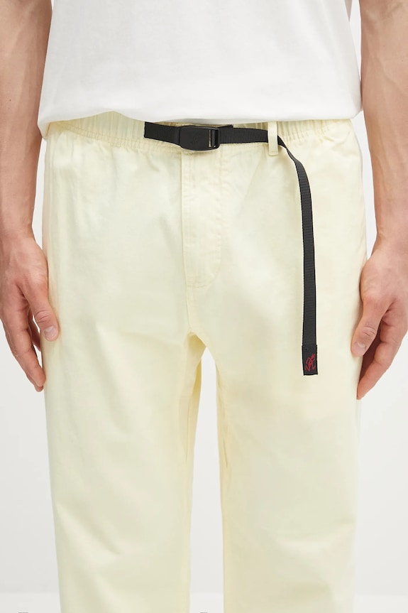 Gramicci pantaloni de bumbac Gramicci Pant galben G102.OGT