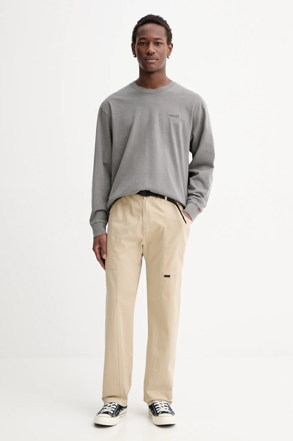 Bavlněné kalhoty Gramicci Gadget Pant G105.OGT béžová AW25