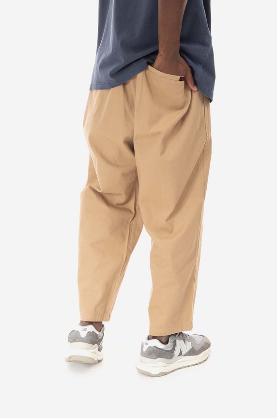 Ρούχα Βαμβακερό παντελόνι Gramicci Loose Tapered Pant G103.OGT μπεζ