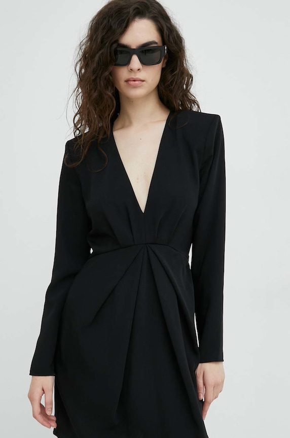 The Kooples sukienka czarny FROB25077K
