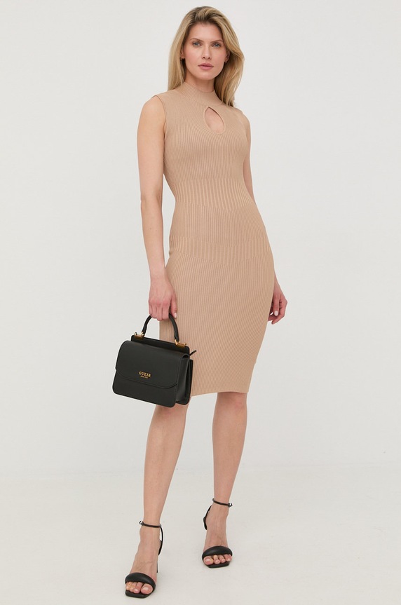 Guess sukienka casual beżowy W2YK63.Z2U00