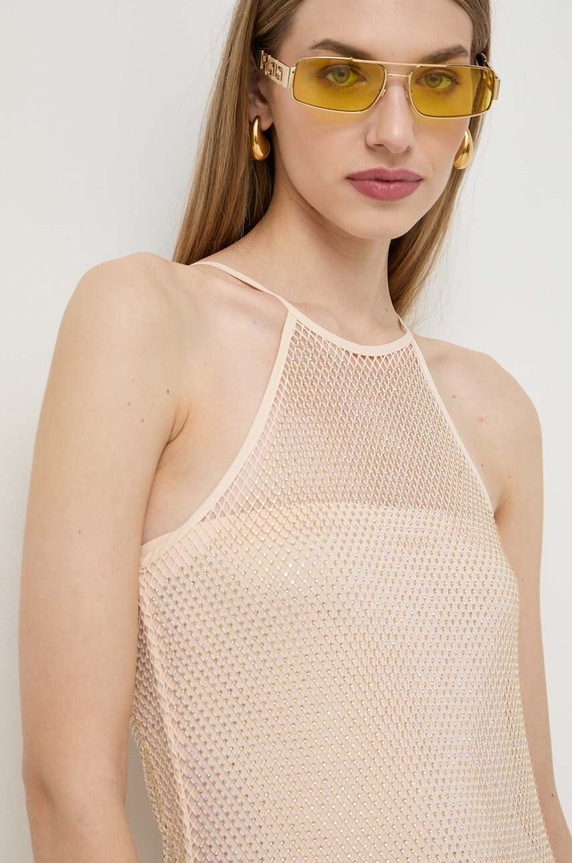 Φόρεμα Patrizia Pepe 8A1011.A9U8 μπεζ