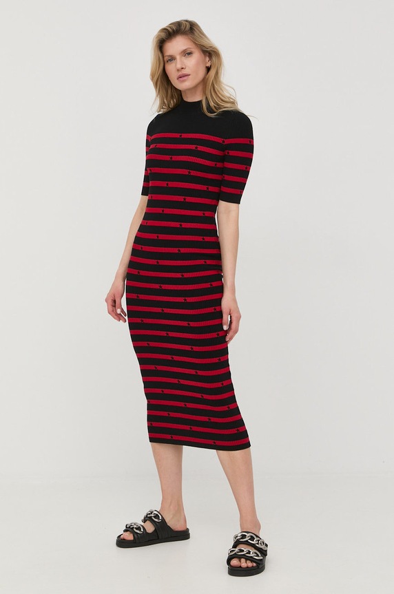 Red Valentino rochie negru 1R3KD05H6JY