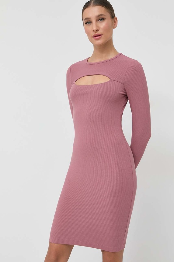 Guess sukienka LANA z elastanem różowy WBBK86.KB9E2