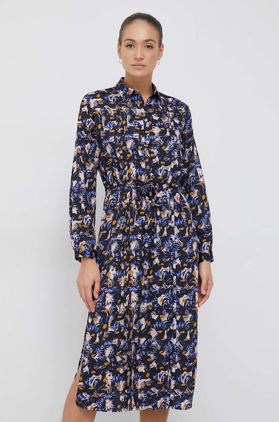 Šaty PS Paul Smith midi vícebarevná W2R.525D.J30958