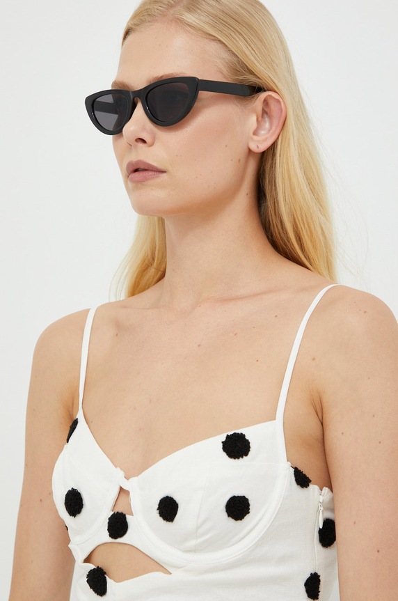 Ленена рокля For Love & Lemons бял CD2683.SU22