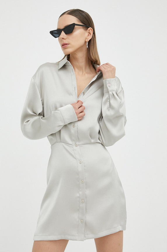 Samsoe Samsoe rochie mini gri F22300193