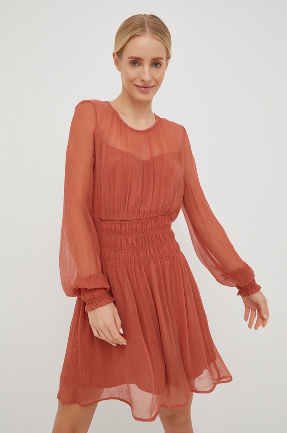 Billabong sukienka casual pomarańczowy F3DR19BIF2