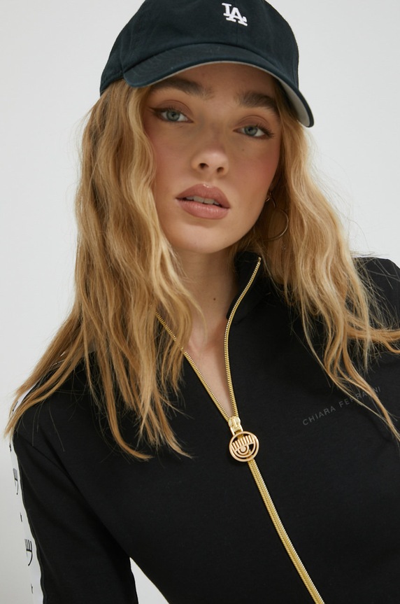 Šaty Chiara Ferragni Logo Tape 73CBOT04 černá