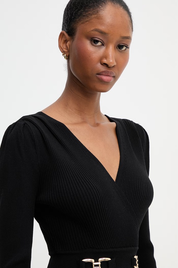 Morgan vestito bodycon con viscosa nero RMBIZ.NOIR