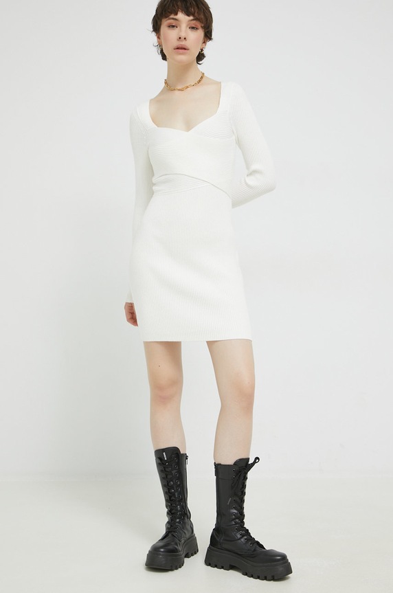 Šaty Abercrombie & Fitch KI159.2490.101 biela AW22