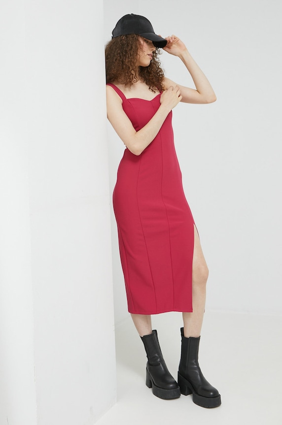 Abercrombie & Fitch sukienka KI159.2545.620 fioletowy AW22