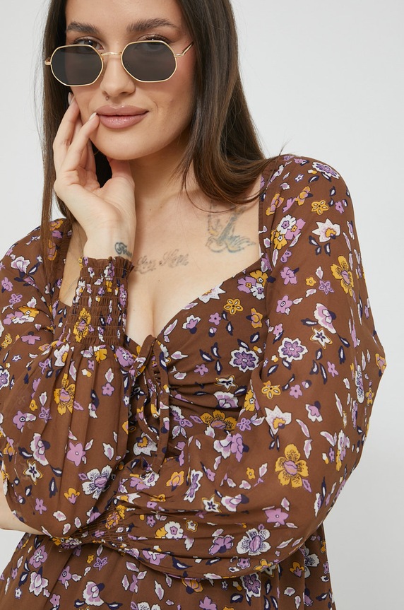 Šaty Hollister Co. hnědá KI359.2336.428