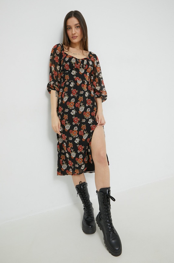 Hollister Co. sukienka KI359.2344.908 czarny AW22
