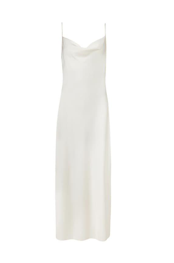 AllSaints rochie WD055V alb