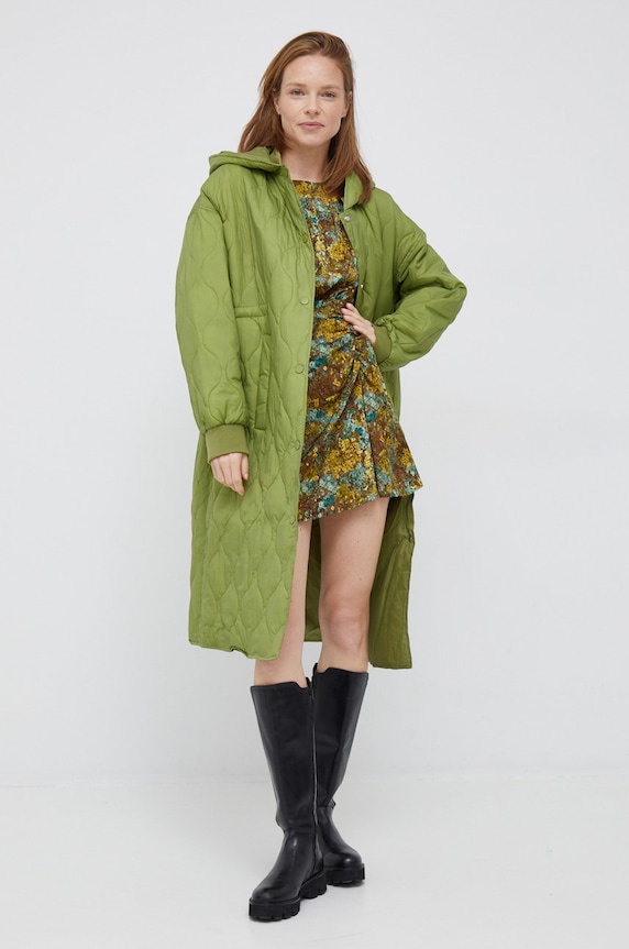 Sisley sukienka 4T64LV01V.63E zielony AW22