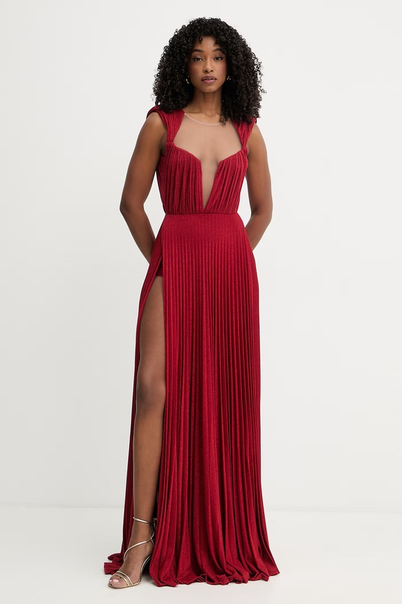 Elisabetta Franchi Sukienka AB23527E3 czerwony AW22