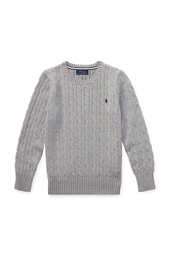 Otroški bombažen pulover Polo Ralph Lauren 323702674041 siva AW25