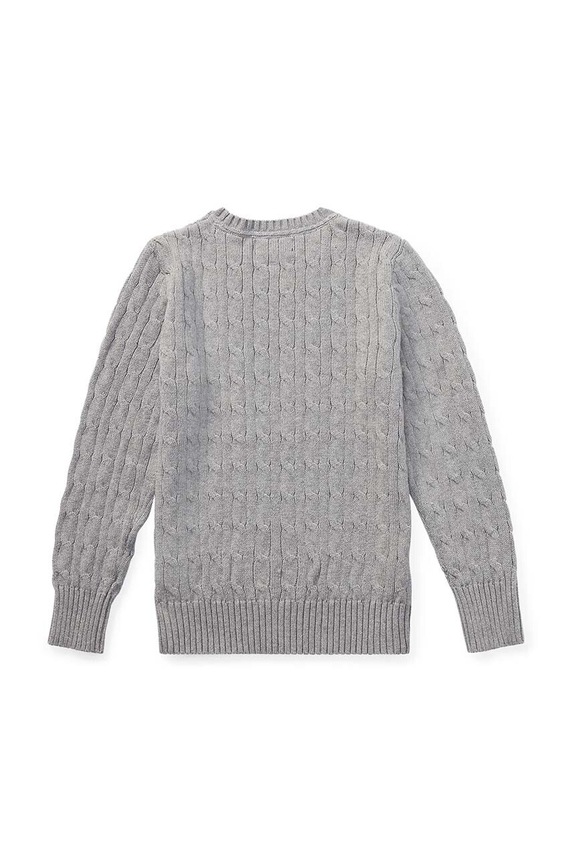 Dečki Otroški bombažen pulover Polo Ralph Lauren 323702674041 siva