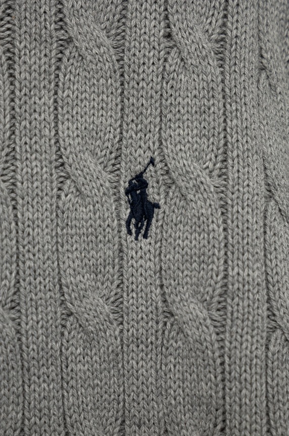 Otroški bombažen pulover Polo Ralph Lauren siva 323702674041