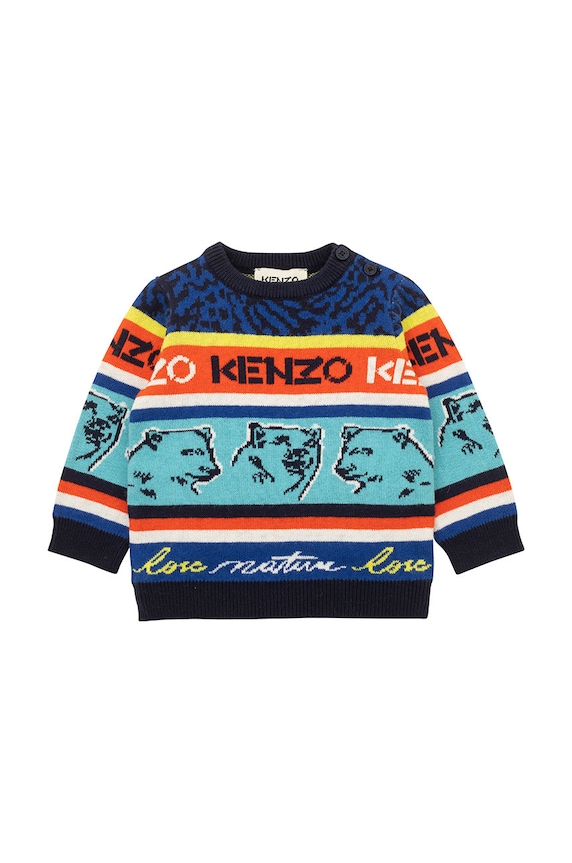 Kenzo Kids sweter niemowlęcy z domieszką wełny multicolor K05447.74.80