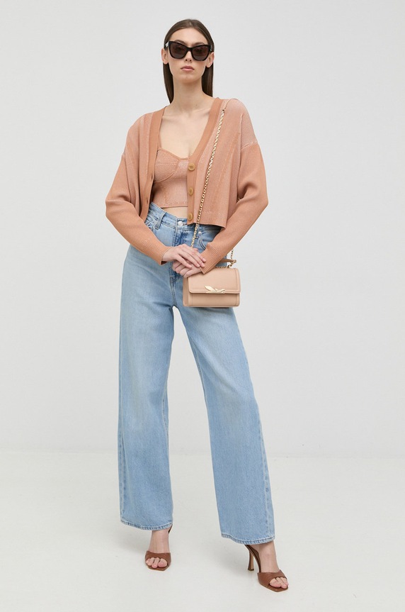 Patrizia Pepe kardigan 8K0061.K036 pomarańczowy AW22