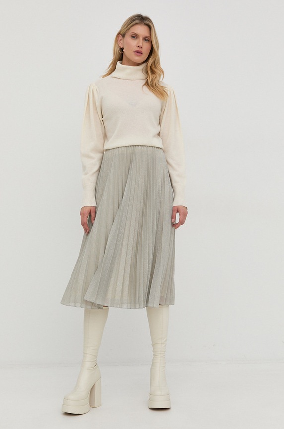 Twinset sweter wełniany 222TT3352 beżowy AW22