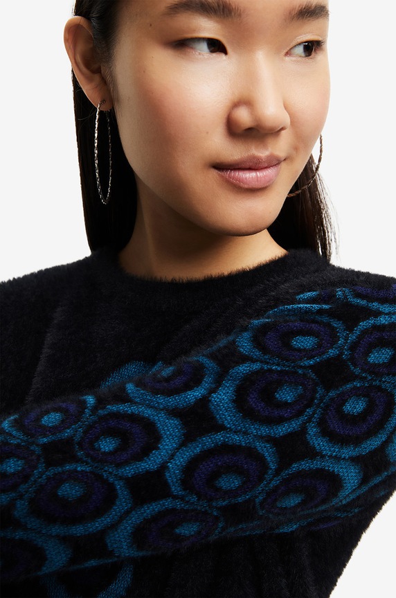 Desigual sweter 22WWJF57 czarny AW22