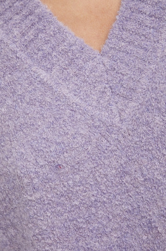 Samsoe Samsoe sweter wełniany F22300070 fioletowy