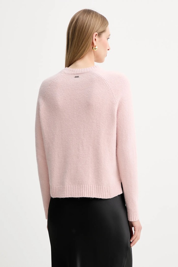 Odzież BOSS sweter z domieszką wełny Febisan 50478315 różowy