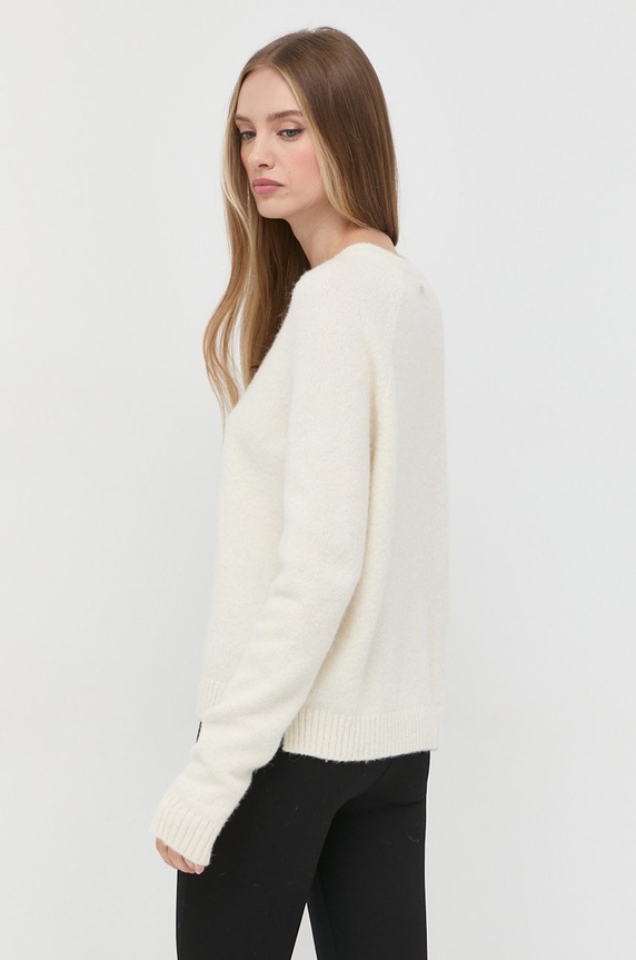 Odzież BOSS sweter z domieszką wełny Febisan 50478315 beżowy