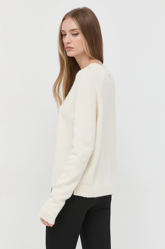 Odzież BOSS sweter z domieszką wełny Febisan 50478315 beżowy