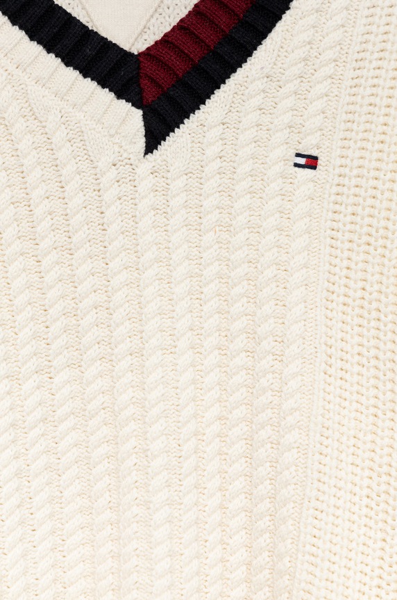 Lány Tommy Hilfiger gyerek pulóver KG0KG06903.9BYY fehér